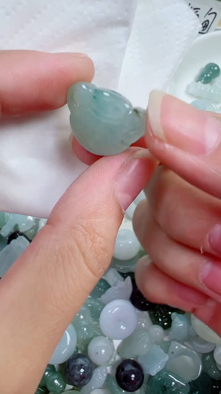 散珠翡翠775号链接，A货翡翠