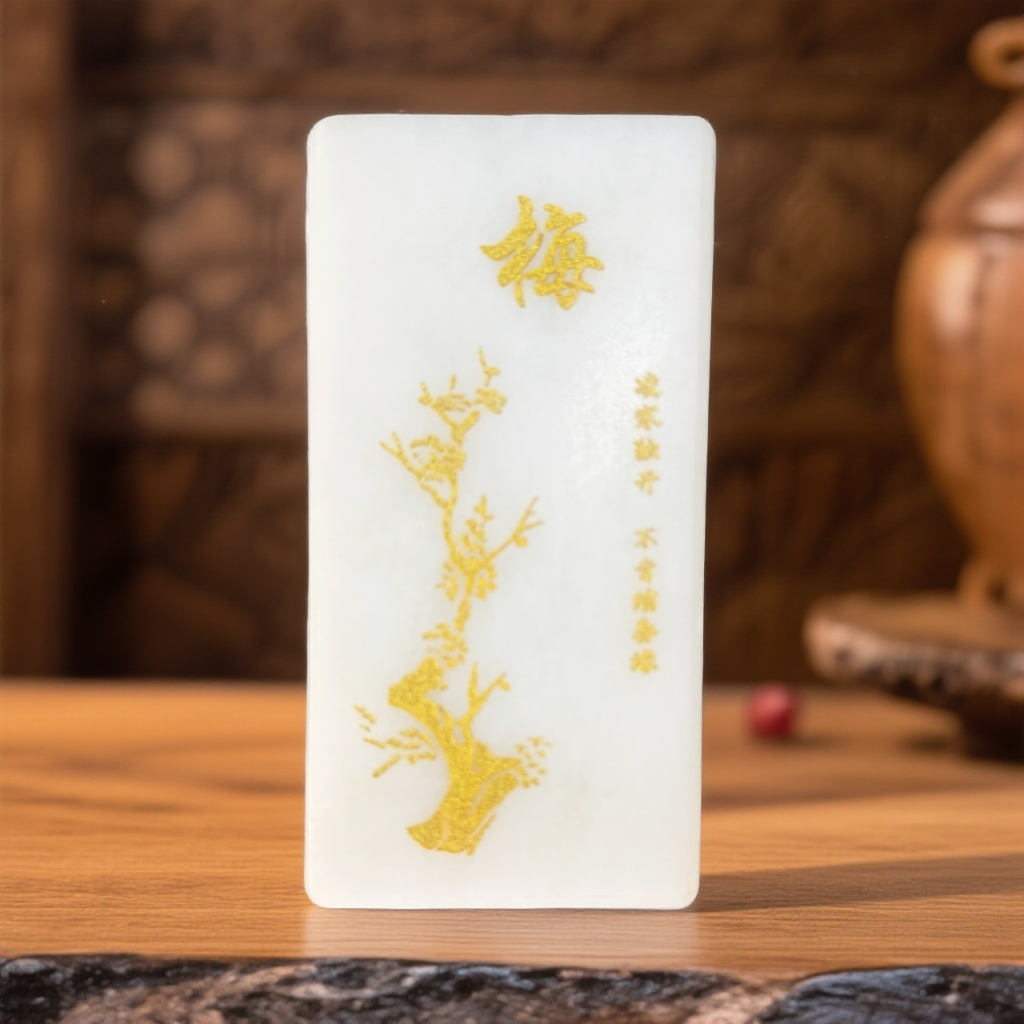 抖音质检先鉴后发出具和田玉证书保真保天然和田玉一斤多梅兰竹菊