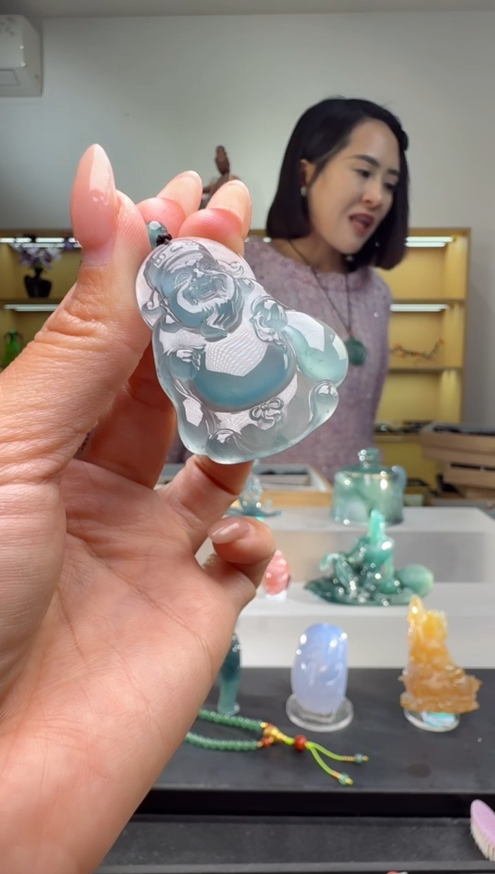 吊坠(不含链)未镶嵌翡翠财神（多样性发其一）