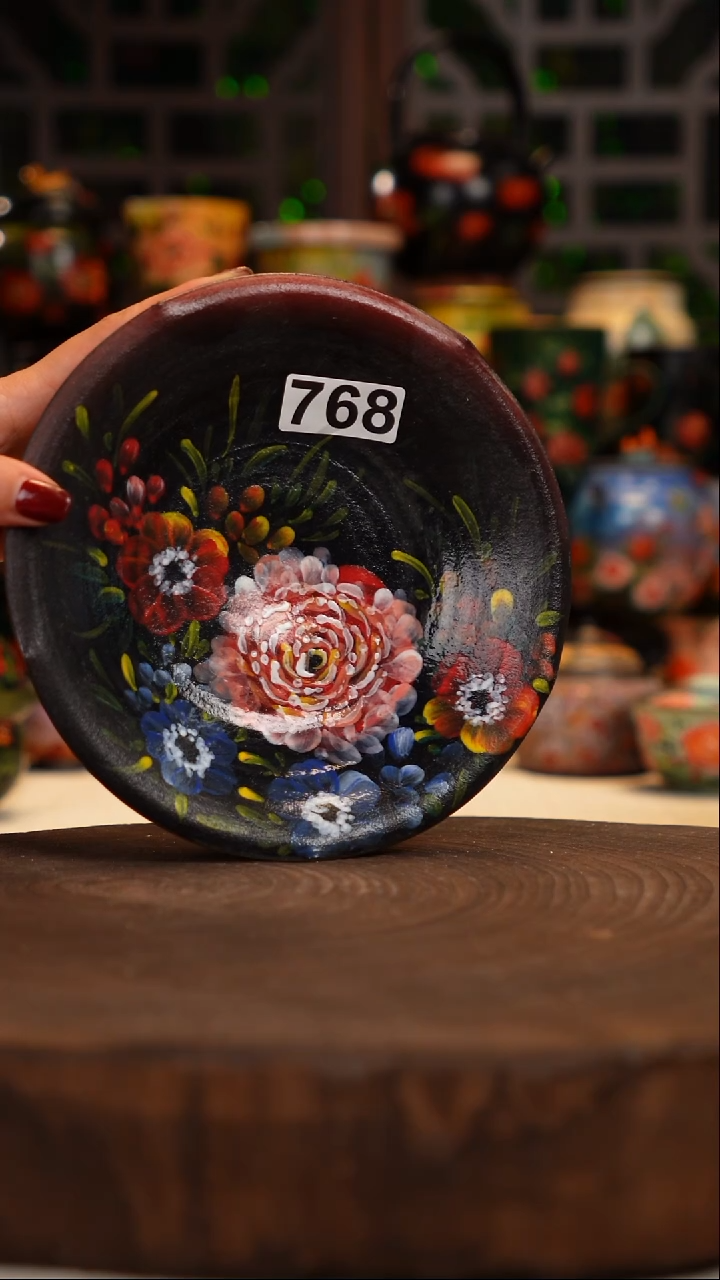 油画手绘釉下彩杯子678