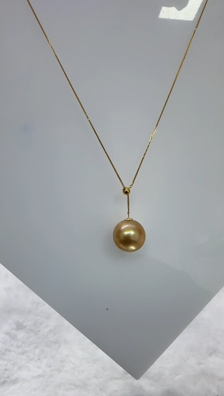 【闪购商品】海水珍珠DA18K金镶嵌ss610 金珠吊坠11