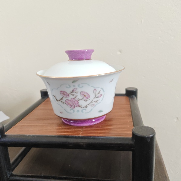 【非遗好物】玲珑集 紫底开窗盖碗