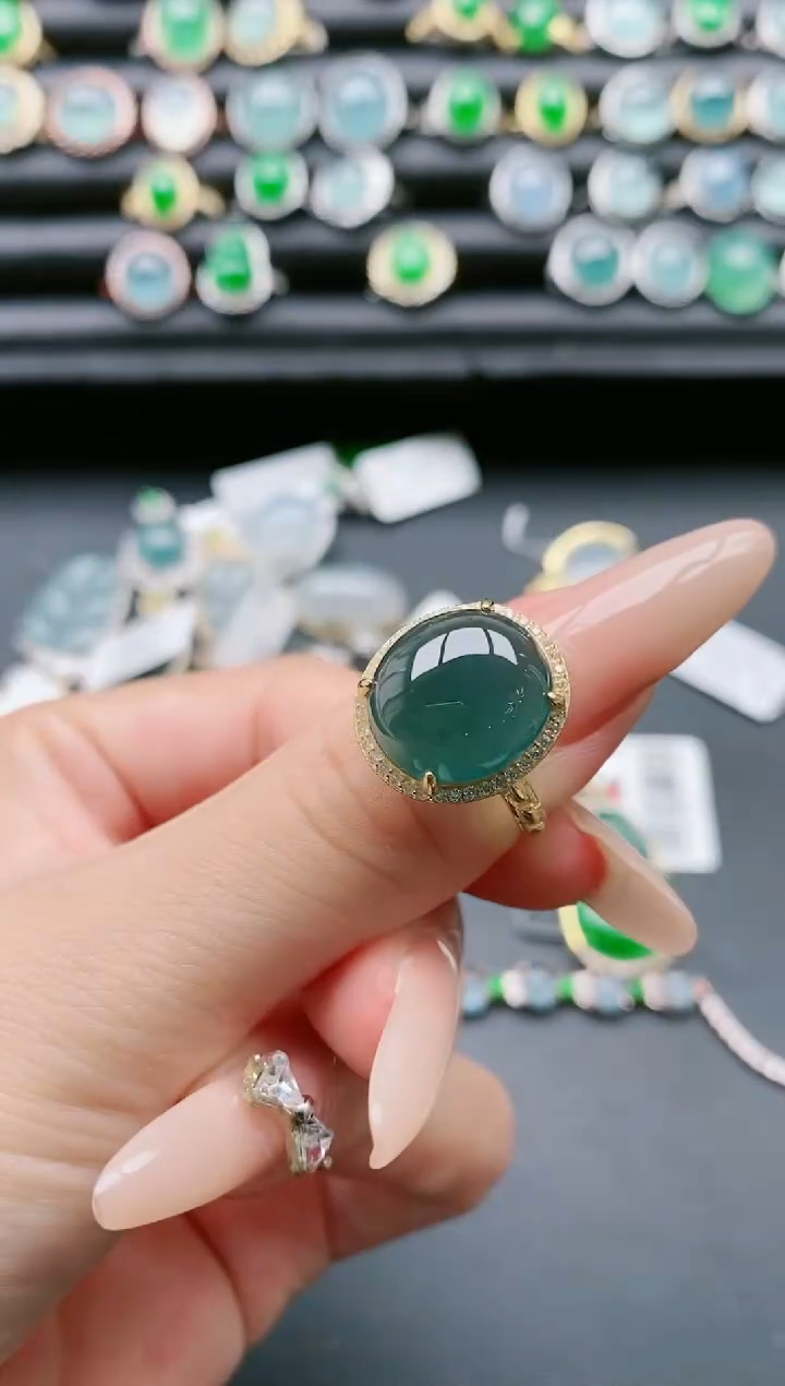 【闪购商品】翡翠戒指银S925镶嵌1111111