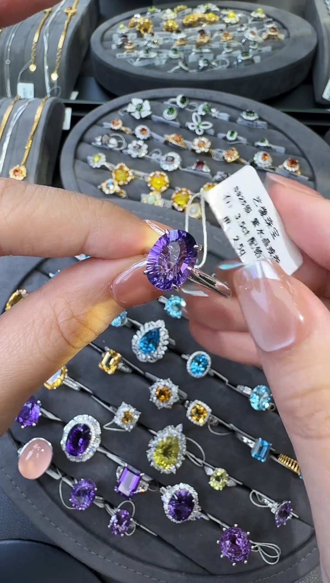 银S925镶嵌戒指水晶不低于3.5ct[七天鉴赏]