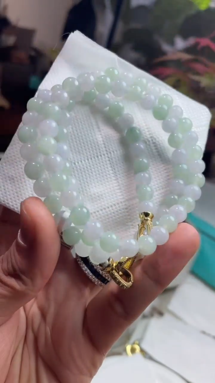 未镶嵌手链翡翠珠串