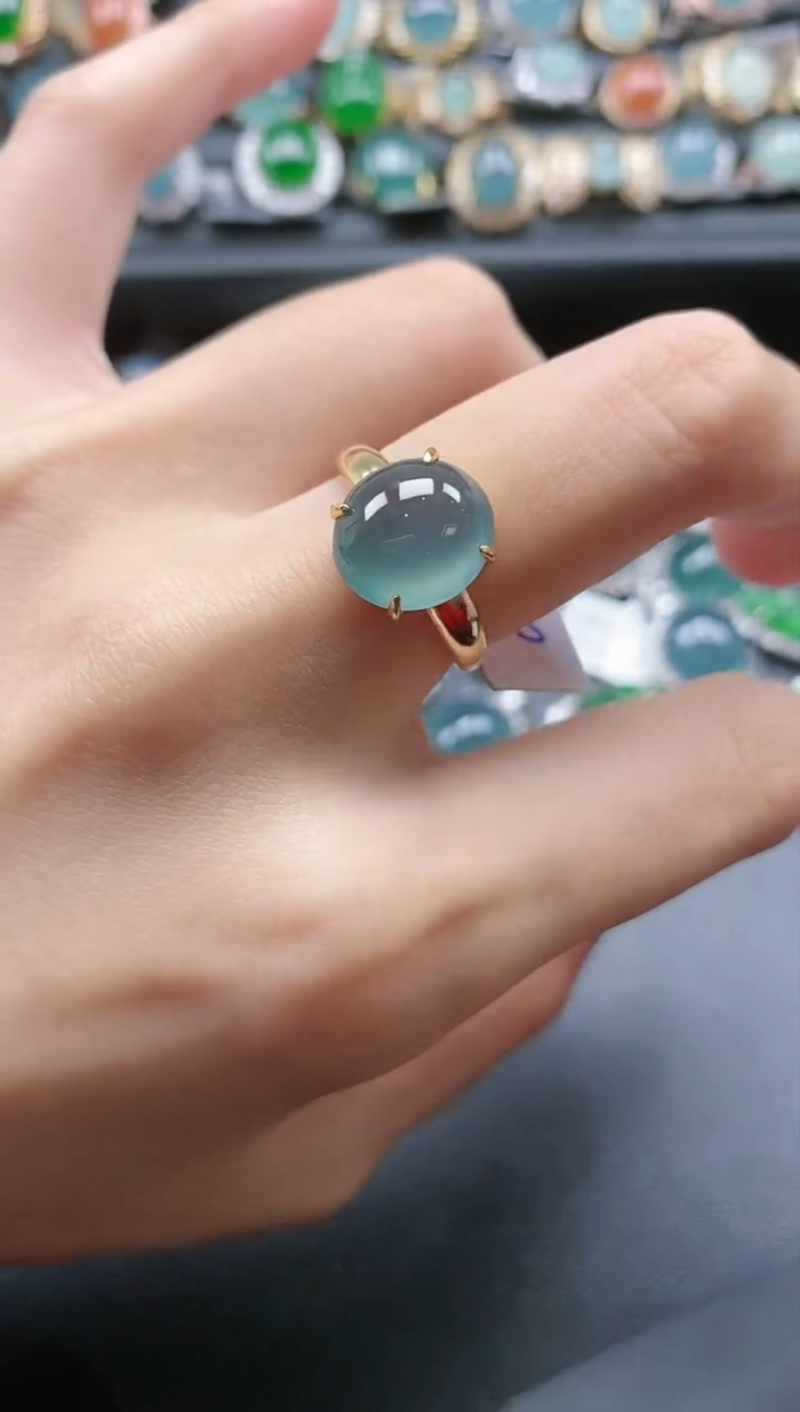 【闪购商品】翡翠戒指银S925镶嵌51511