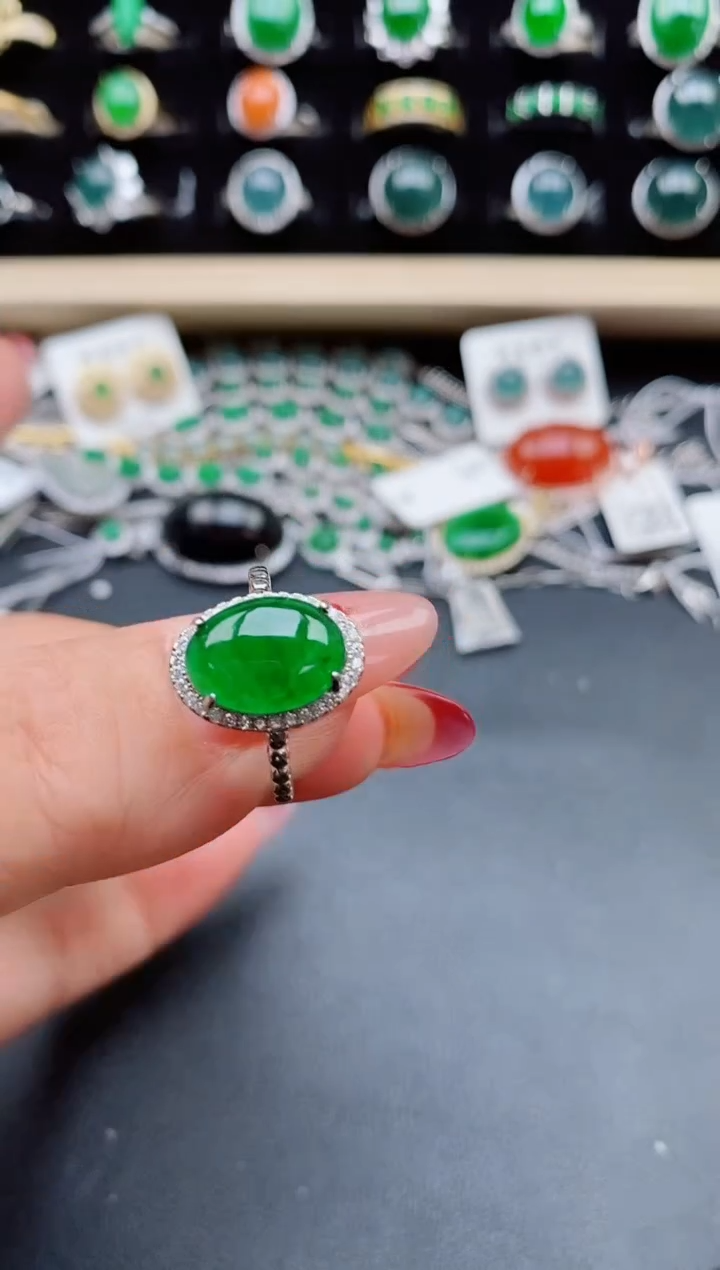 【闪购商品】翡翠戒指银S925镶嵌312312