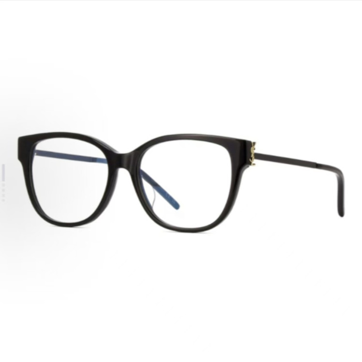 未使用 YSL/圣罗兰 【九筒奢品】黑框金标平光镜/4952