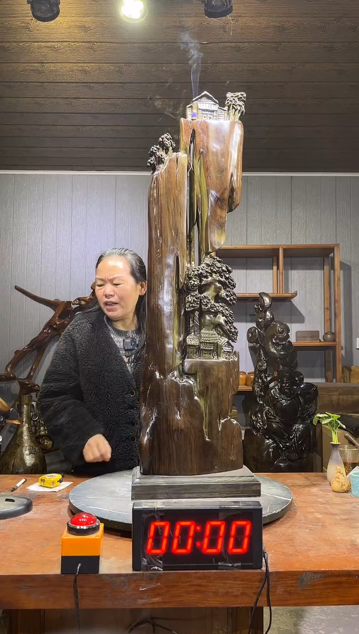 金丝楠曾*娃乌木山水倒流香