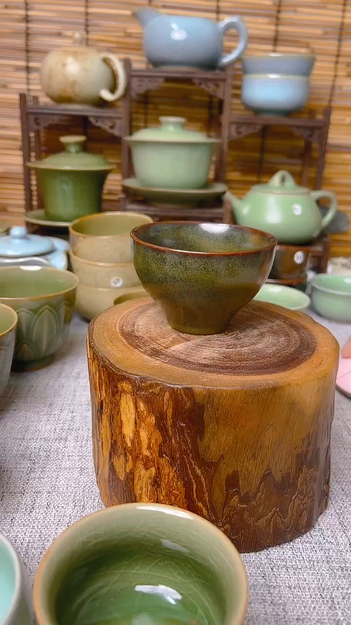 【闪购商品】瓷片原生态原矿茶叶末釉杯子