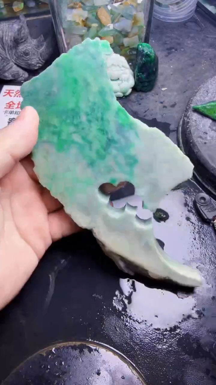 未镶嵌挂件翡翠唐*豆天然翡翠110