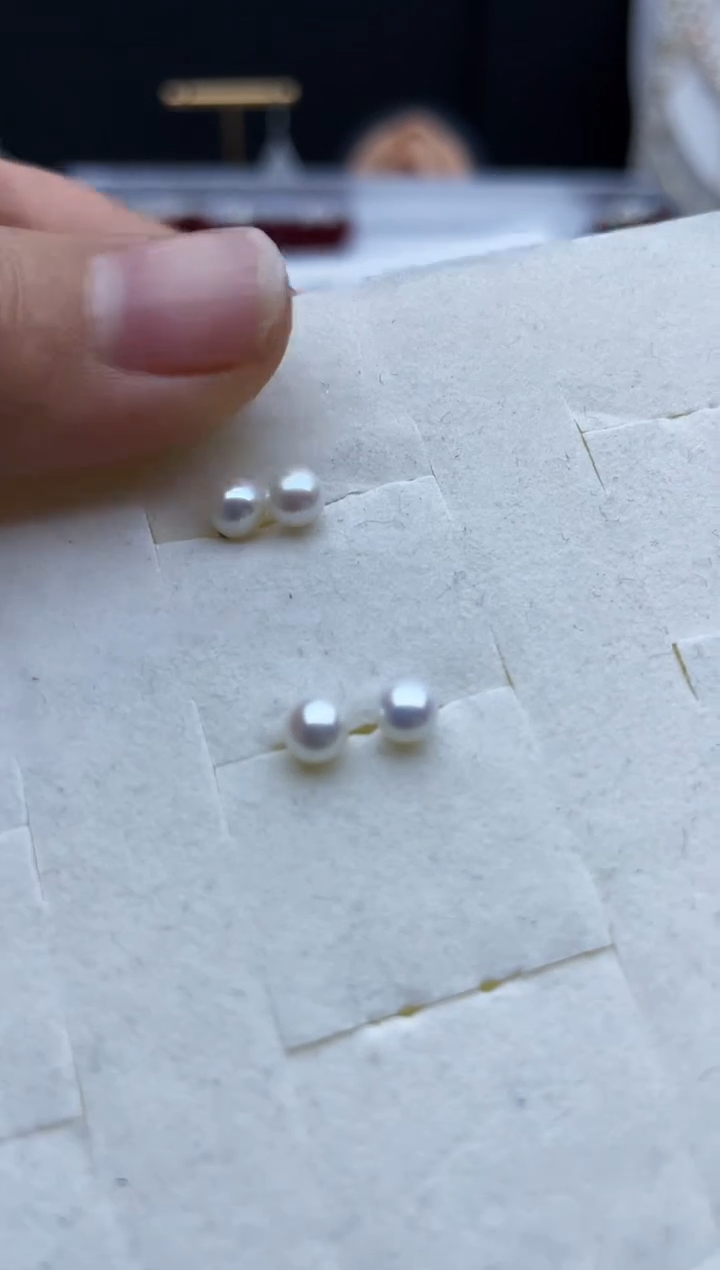 银S925镶嵌耳饰淡水珍珠耳钉多样性发其一