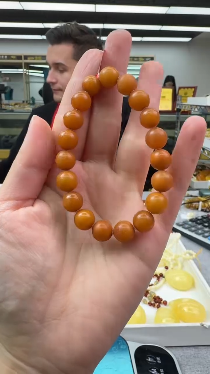 【闪购商品】琥珀手链未镶嵌649秒拍号