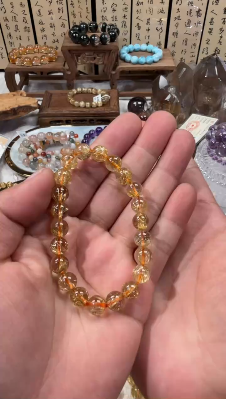 未镶嵌手串水晶SJ-564金发晶