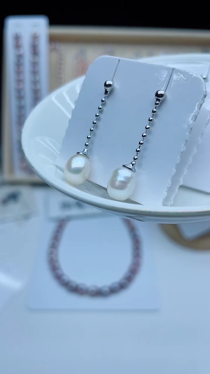 未镶嵌淡水珍珠耳饰耳环多样性发其一