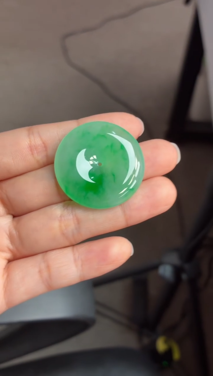 吊坠(不含链)未镶嵌翡翠65 平安扣 32.6 6.2