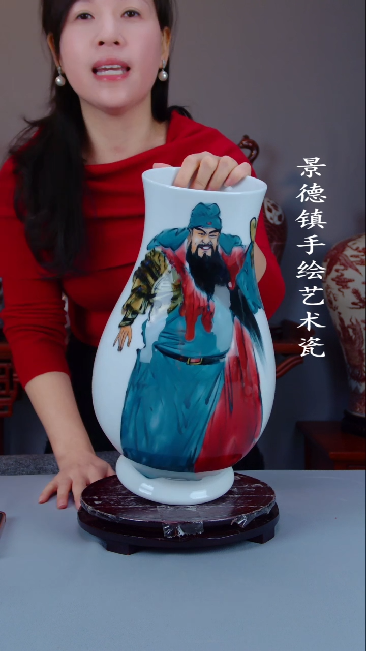 摆件陶景德镇手工手绘陶瓷摆件22