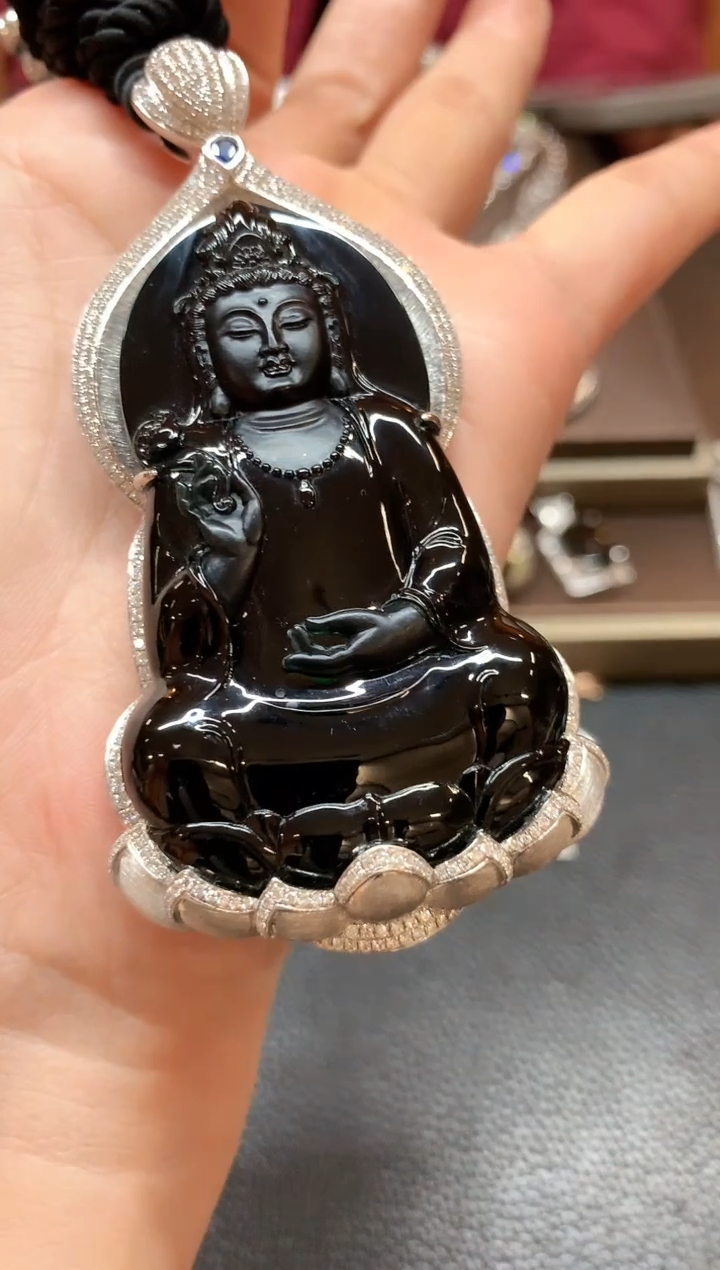 【闪购商品】翡翠吊坠(不含链)18K金镶嵌m110不退换