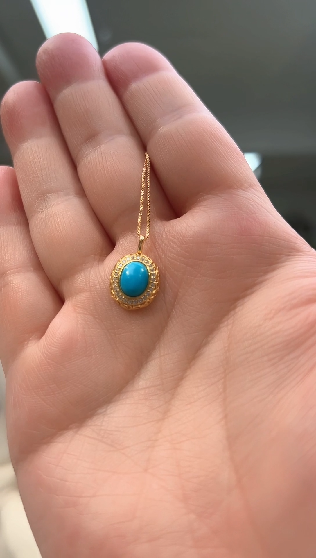 【闪购商品】绿松石银S925镶嵌吊坠发货一件