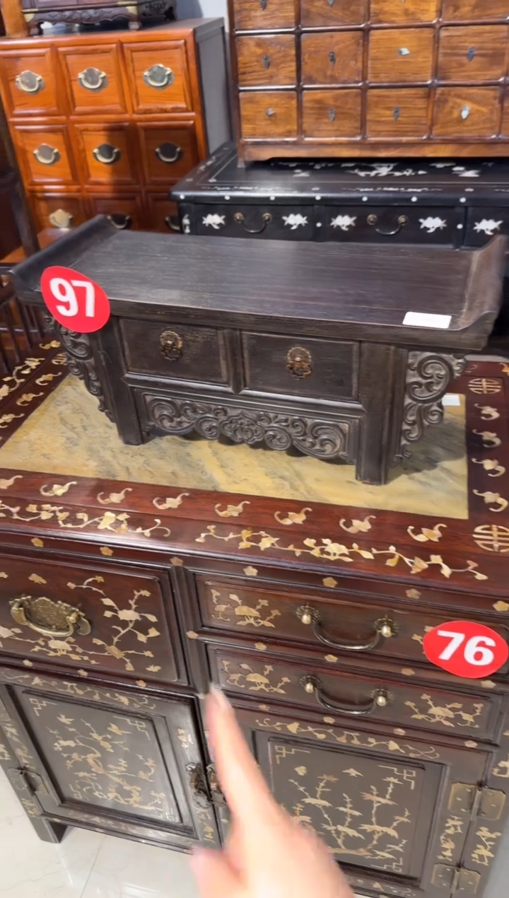 【闪购商品】木木艺紫檀两抽屉二联柜698.888