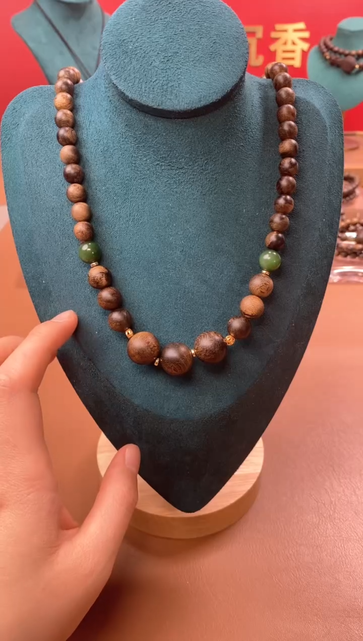 【闪购商品】沉香手串P沉水芽庄黄棋楠玉化瘤疤+芽庄白棋楠设计