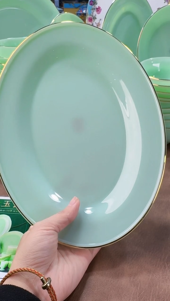 玉瓷 鱼盘1个景德镇陶瓷