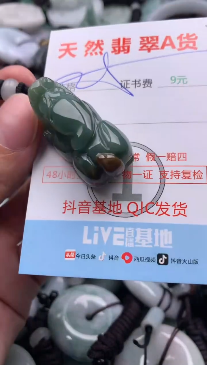 翡翠未镶嵌吊坠(不含链)1