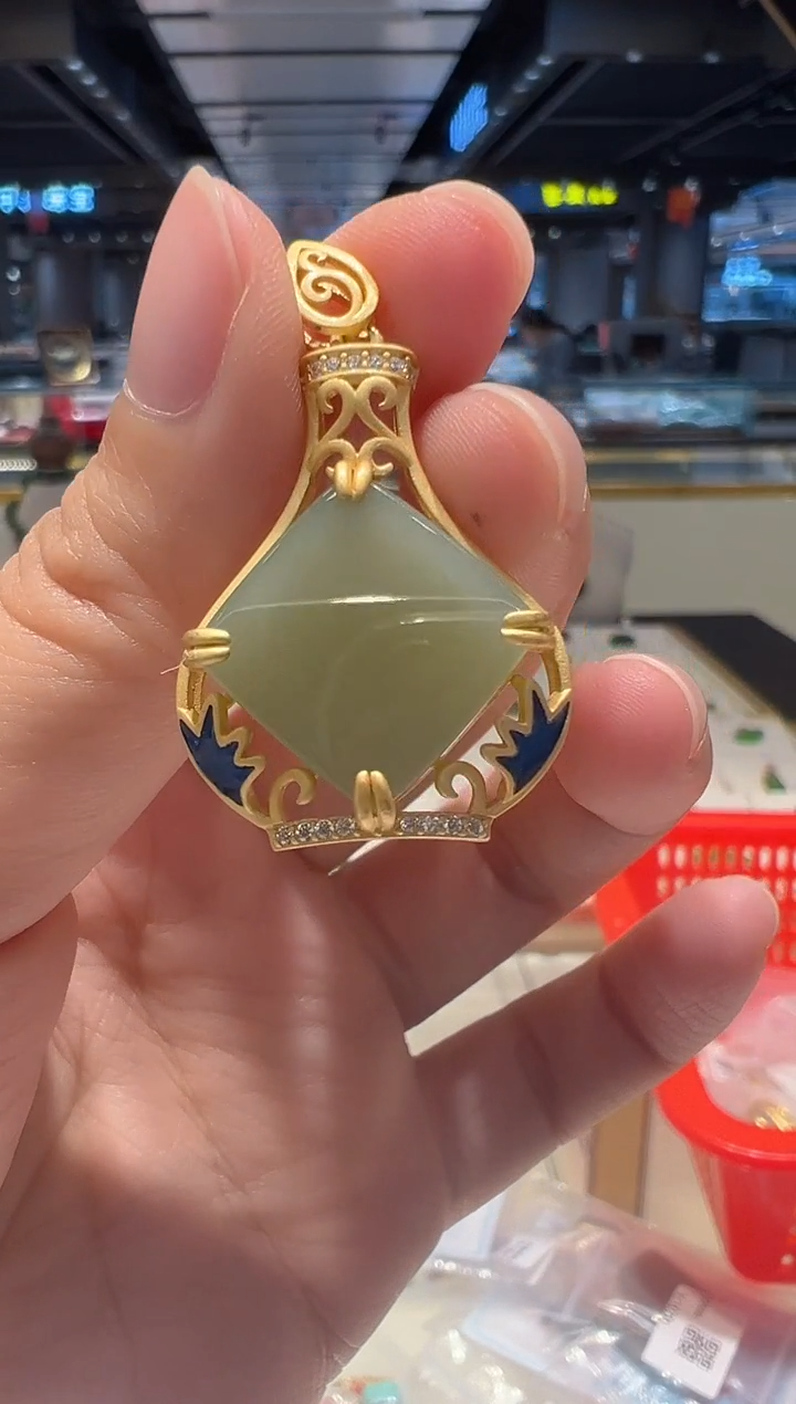 【闪购商品】和田玉颈饰银S925镶嵌1111