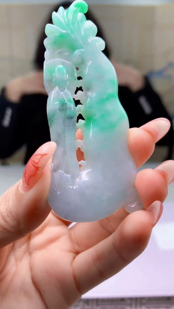 【闪购商品】定制翡翠未镶嵌4829ty-毛货挂件42