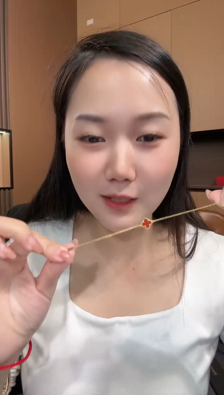 【闪购商品】玛瑙/玉髓手链18K金镶嵌红色k黄，小号单花手链GHJ