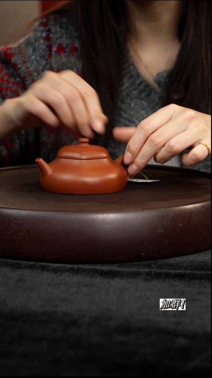 茶壶紫砂朱泥六方静乐160cc
