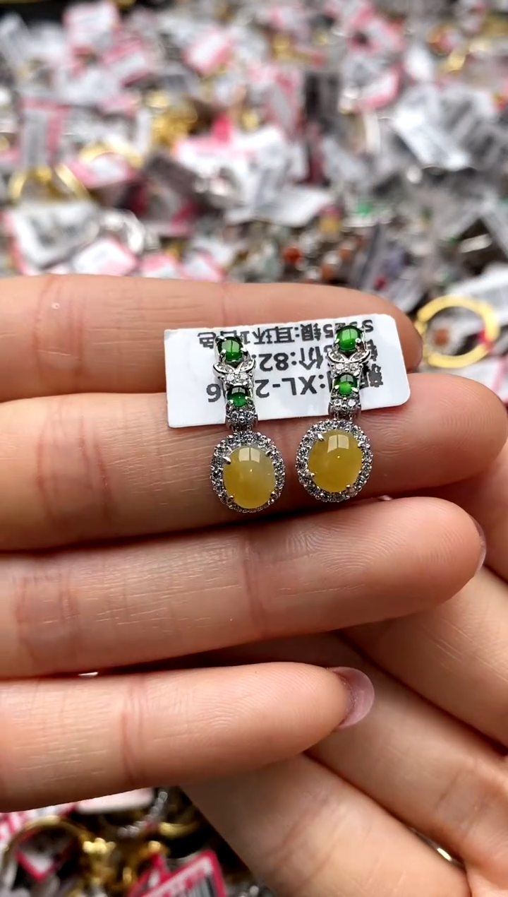 【闪购商品】翡翠戒指银S925镶嵌111111111    5