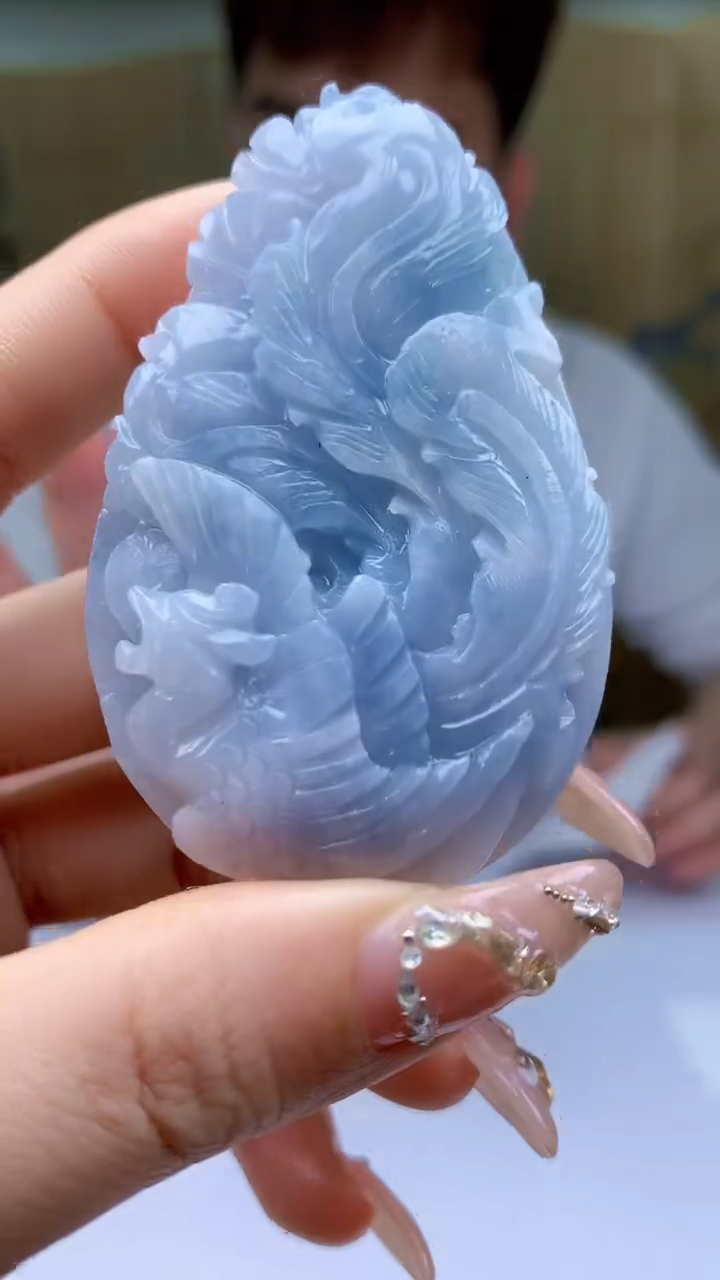 【闪购商品】定制翡翠未镶嵌4868ty-毛货挂件80