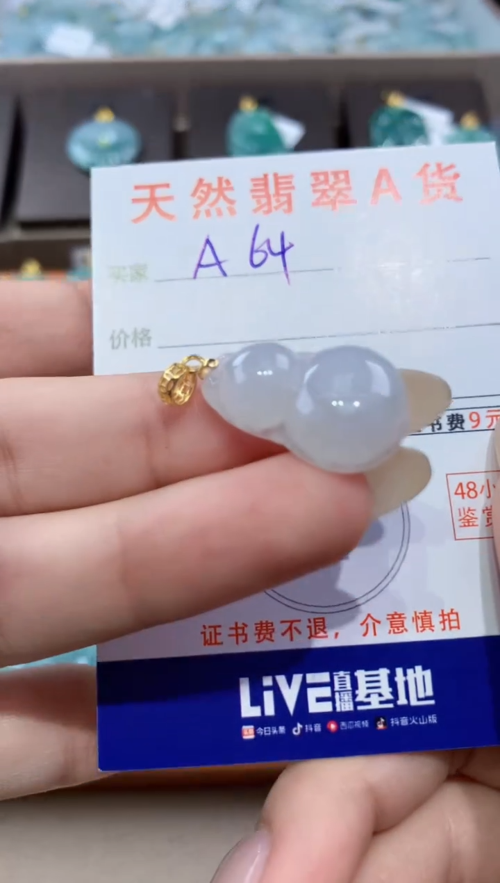 颈饰未镶嵌翡翠天然缅甸翡翠A货挂件 