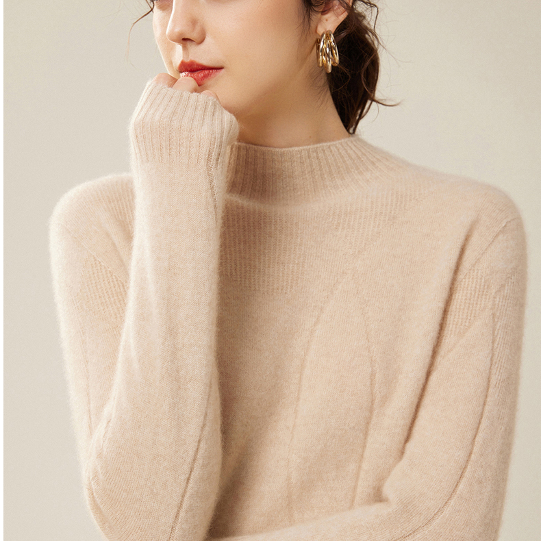 特jia价~~~~100%纯山羊绒衫 一线成衣半高线条SP823280