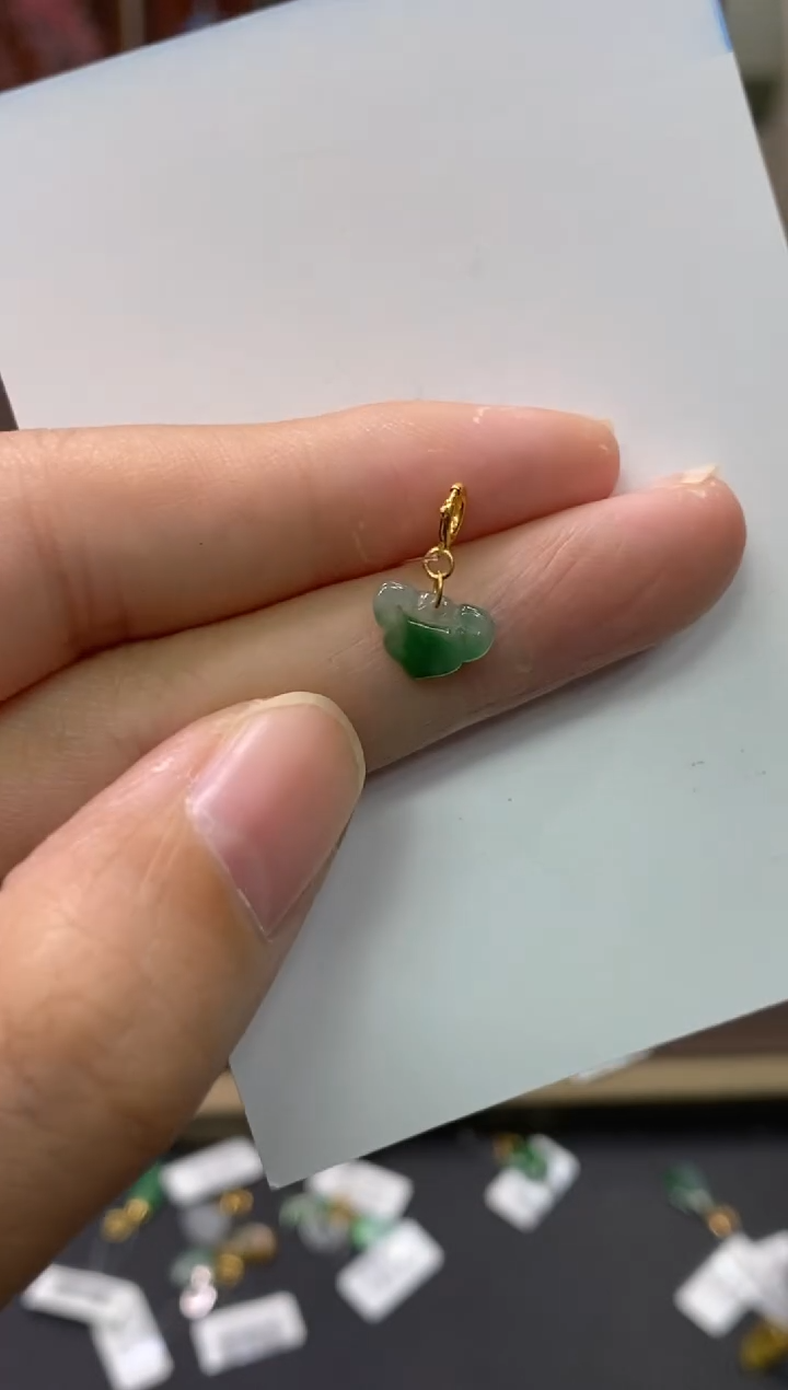 【闪购商品】翡翠颈饰18K金镶嵌净货13958