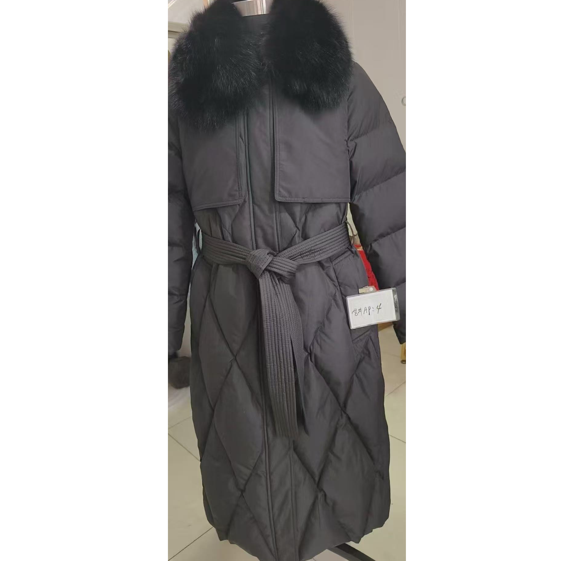 成人 女装 黑色长款羽绒服