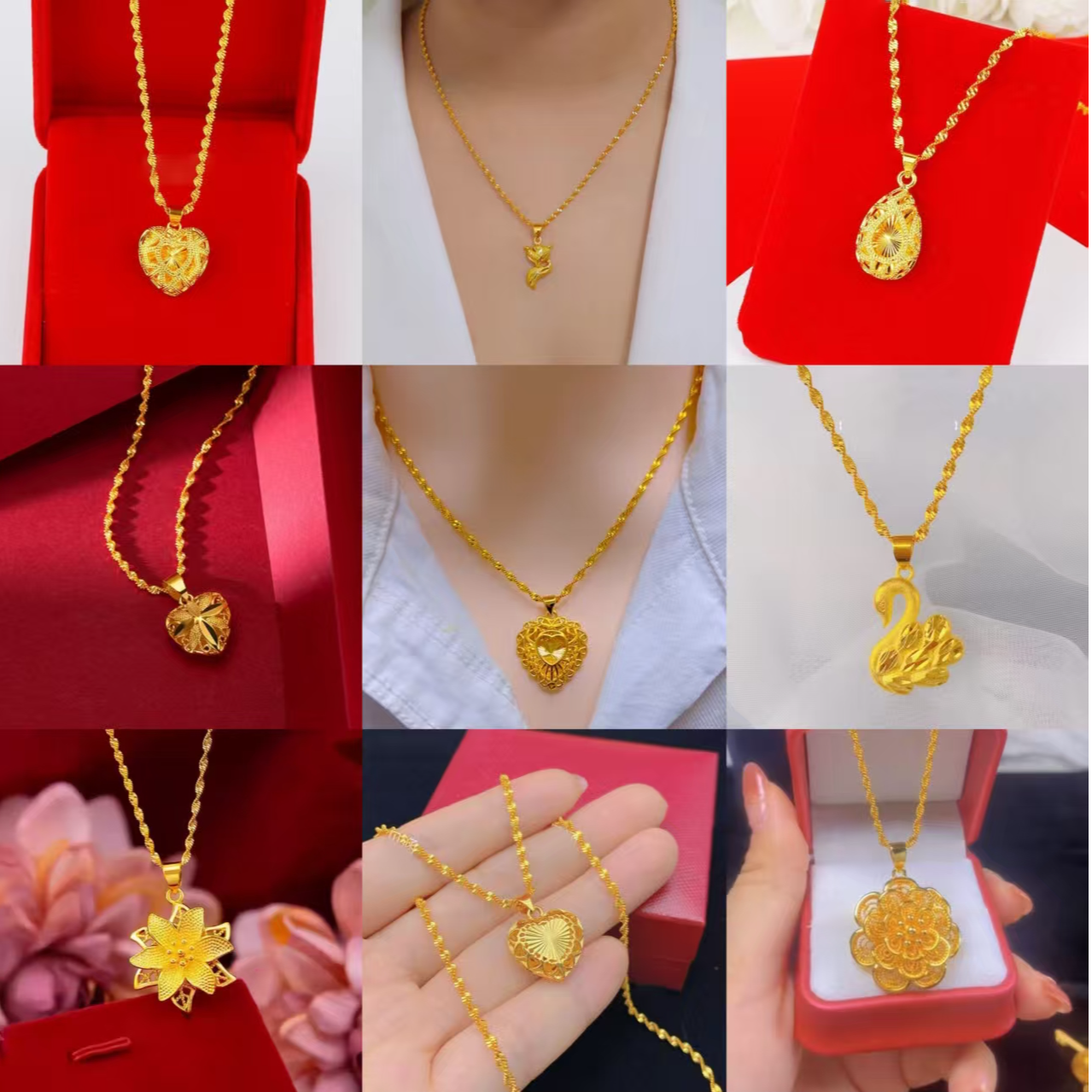 铜合金项链 中国风项链合集-A女款轻奢时尚女士项链