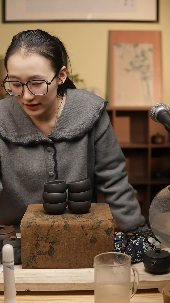 紫陶素面杯子6个