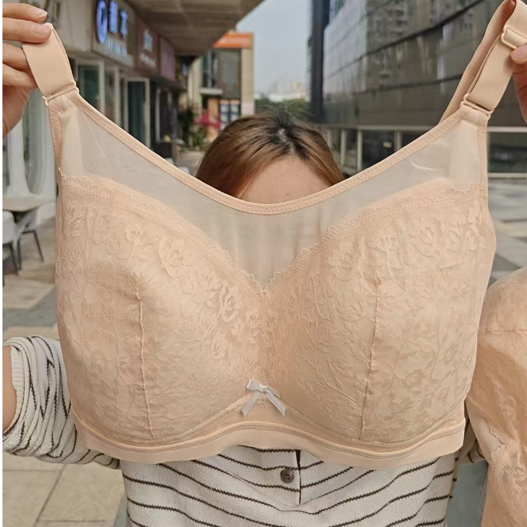 超大杯内衣EFGHIJ薄款大胸显小文胸75I杯80H杯85J90JI杯2026新款