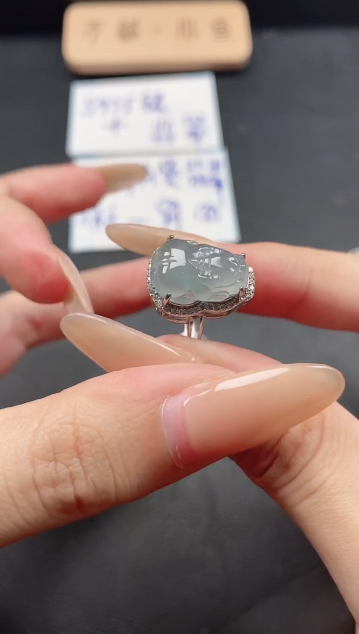 银S925镶嵌戒指翡翠51151