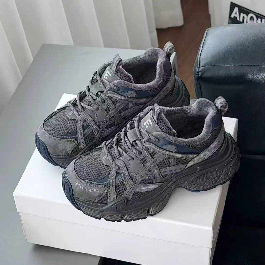 芳芳家时尚休闲鞋黑色软底不累脚女鞋鞋子老爹鞋厚底高帮