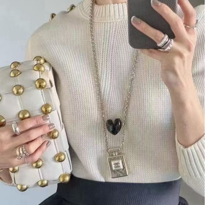 未使用 Chanel/香奈儿 活动价【念念】吊坠 项链 浅金色