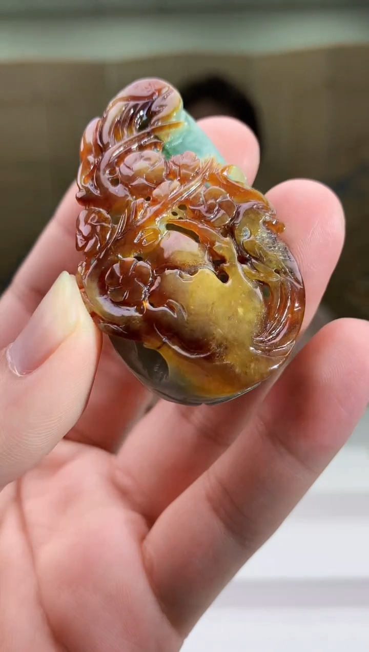 【闪购商品】定制翡翠未镶嵌5156bb-毛货挂件14