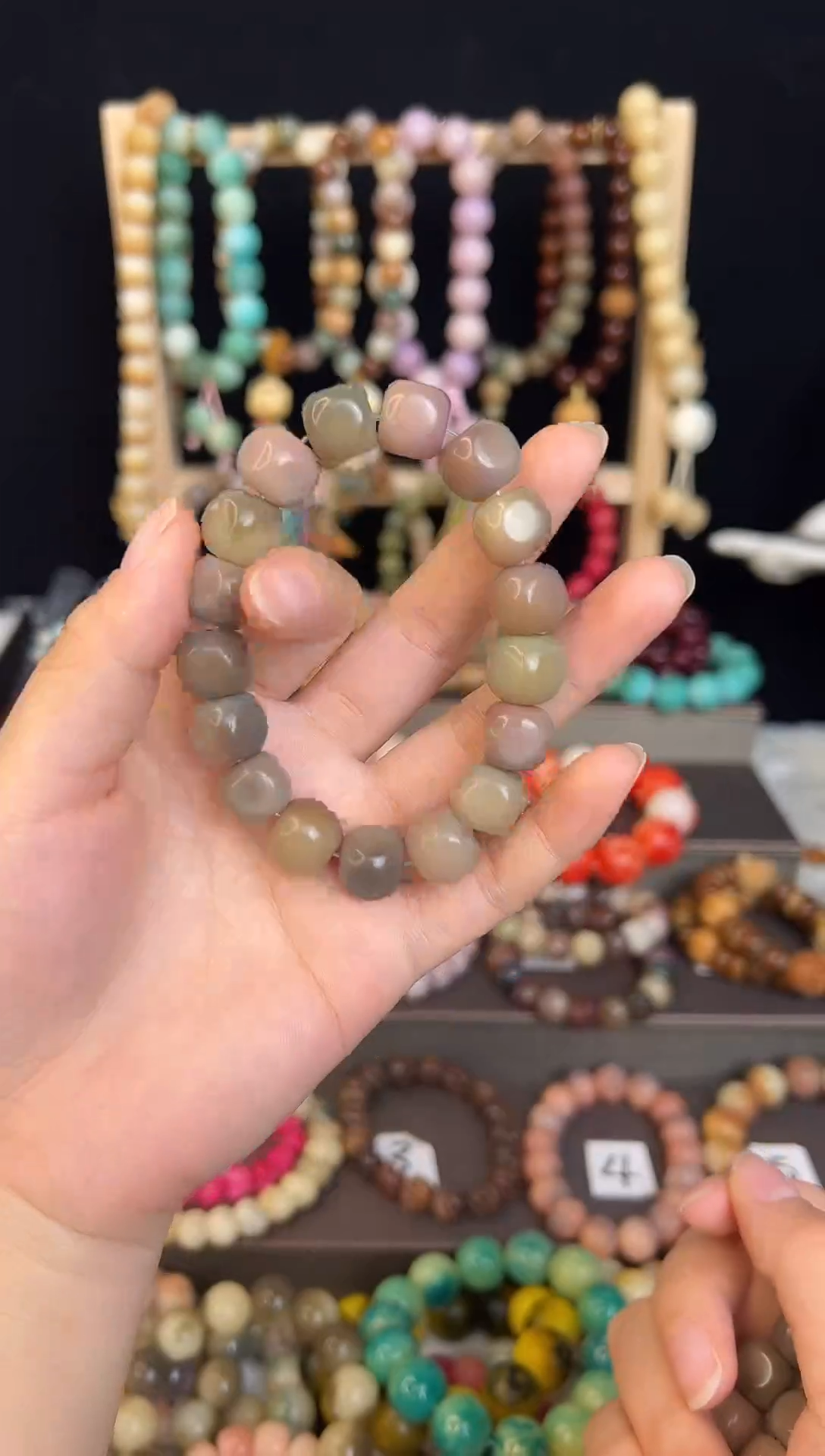 魅茵紫六方形菩提手串