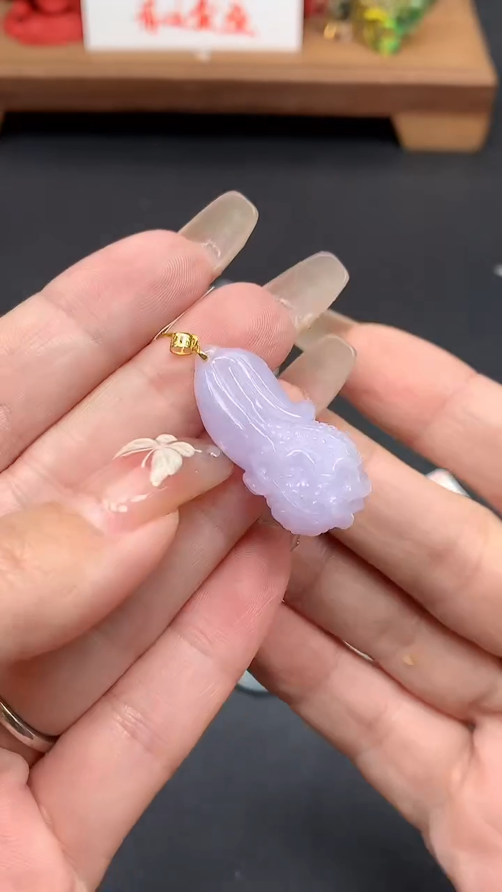 【闪购商品】翡翠吊坠(不含链)18K金镶嵌MS152749