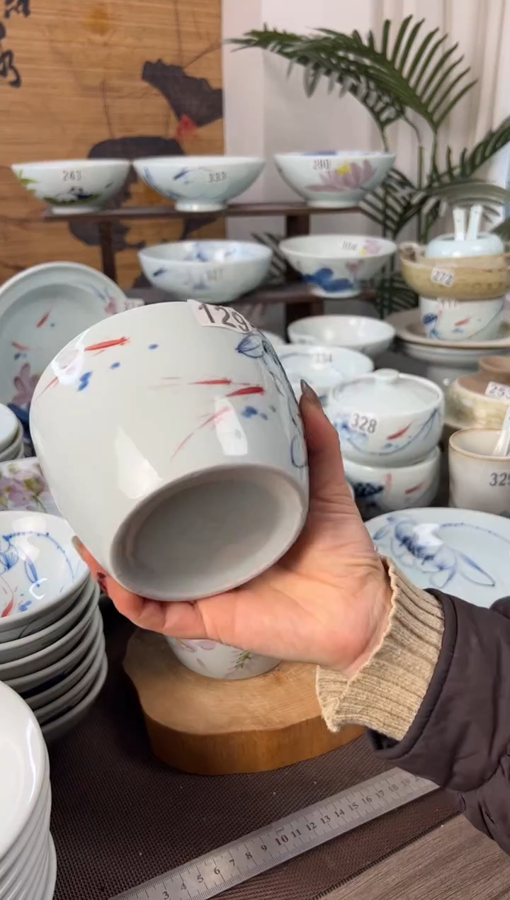 明舟大暇福利手绘5寸鸡盅（随机图案单只装）