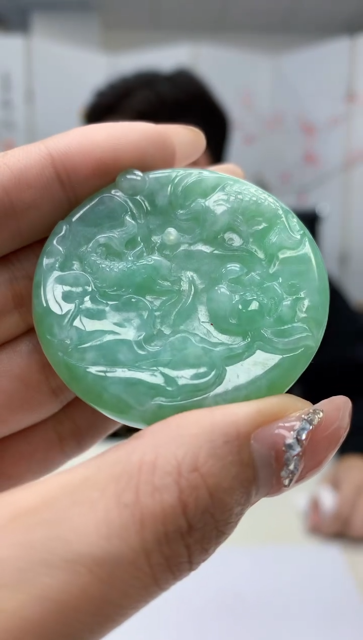 【闪购商品】定制翡翠未镶嵌4917MM-毛货挂件32