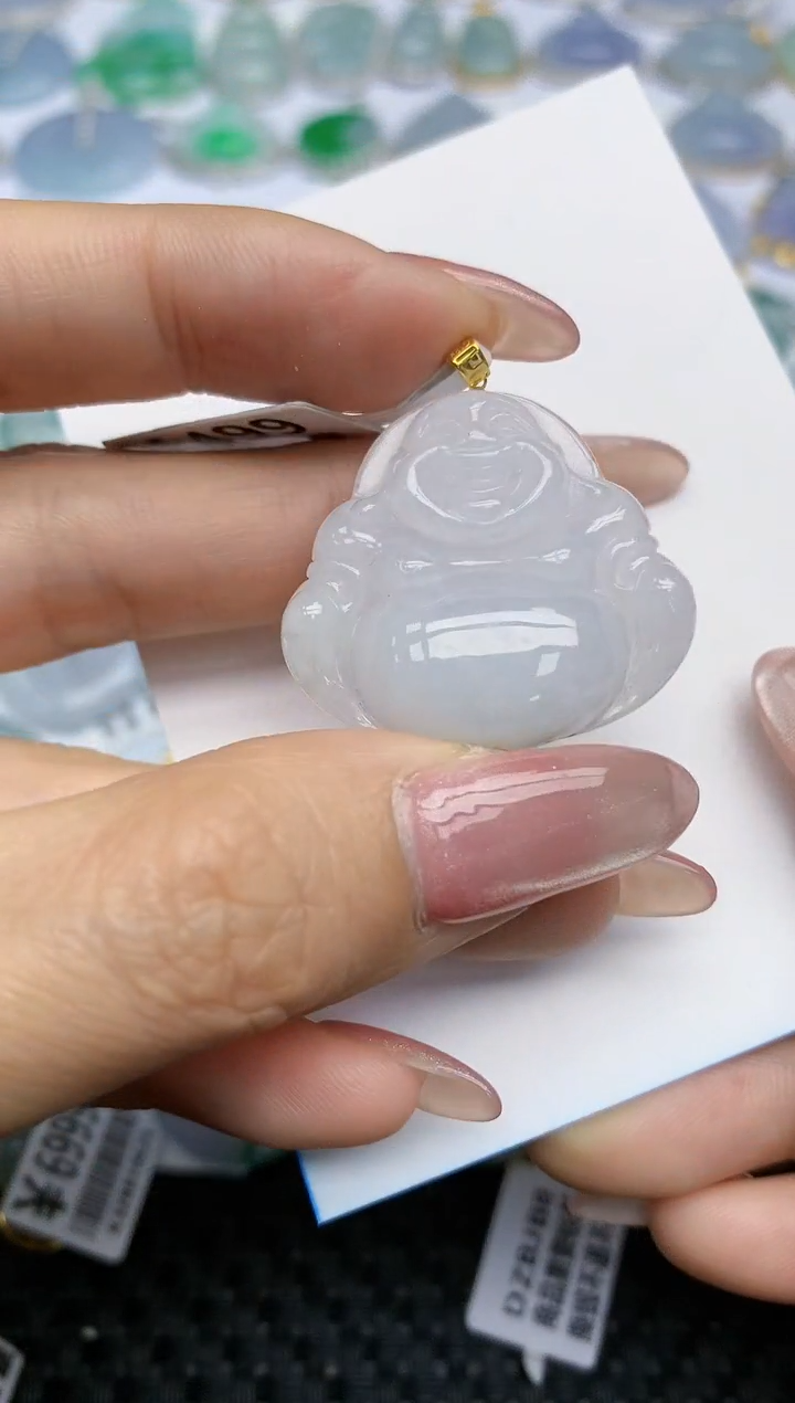 【闪购商品】翡翠颈饰18K金镶嵌天然翡翠A货