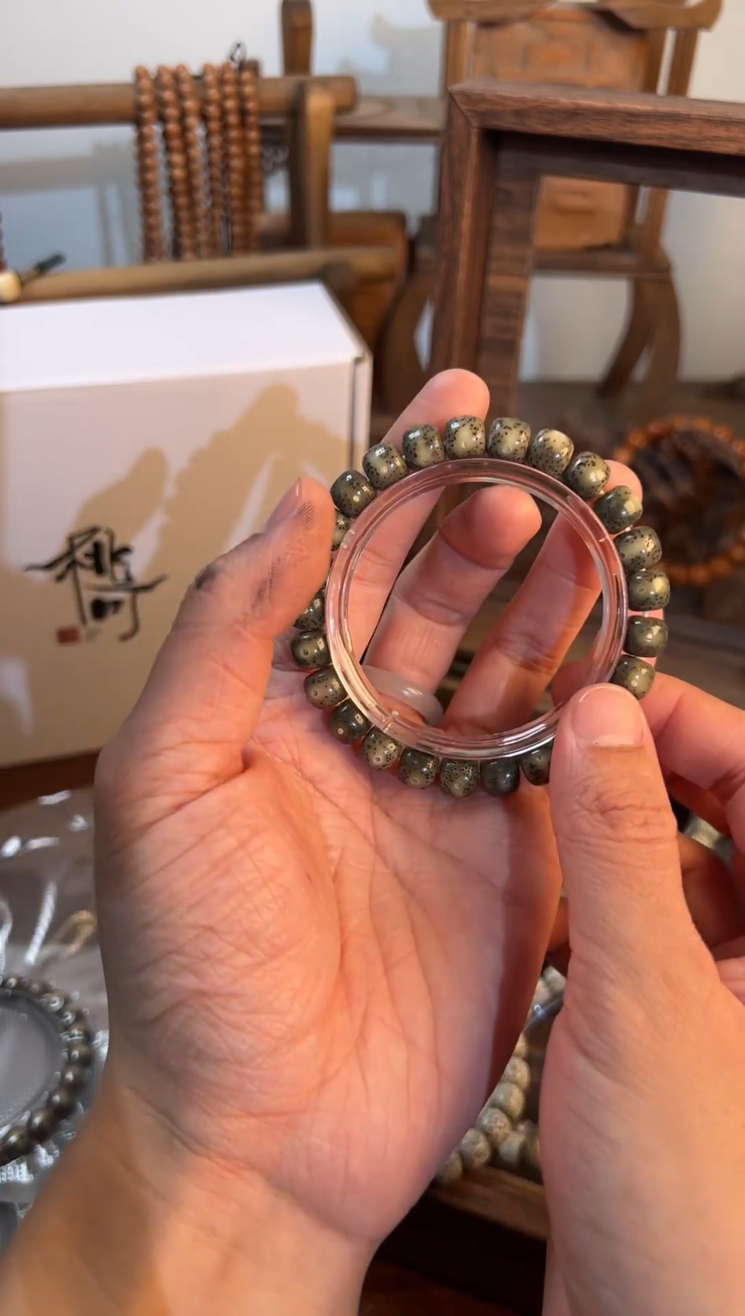 手串星月菩提绿幽灵9